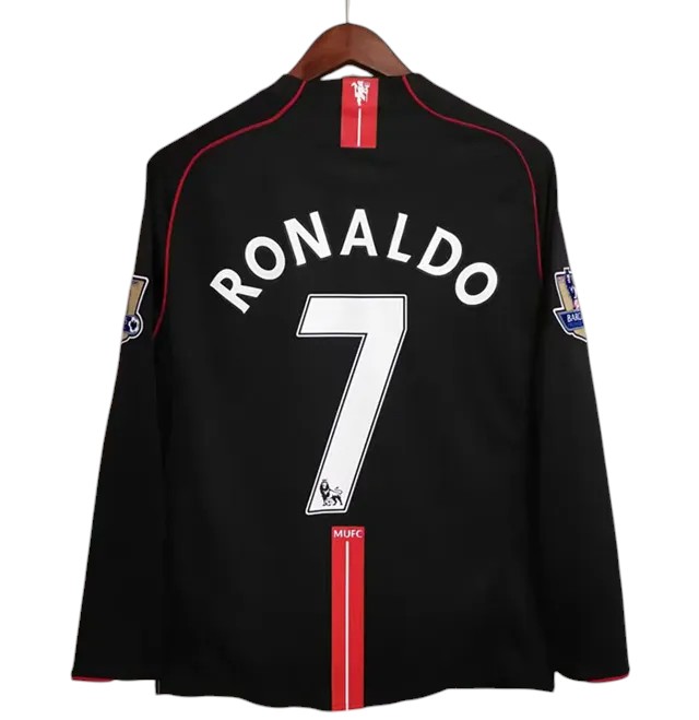 2007-2008 Manchester United Ronaldo Premier League maillot manches courtes / manches longues