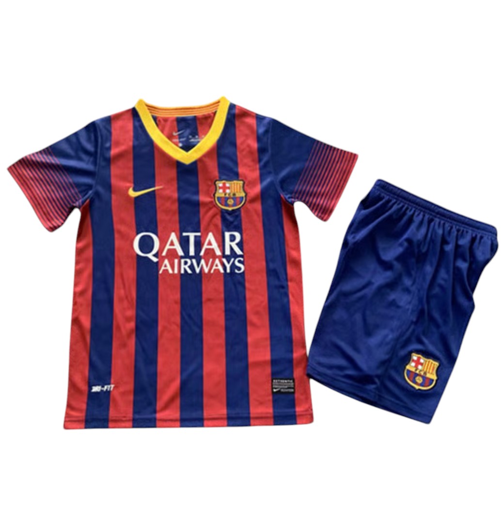 2013-2014 FC Barcelone maillots enfants manches courtes