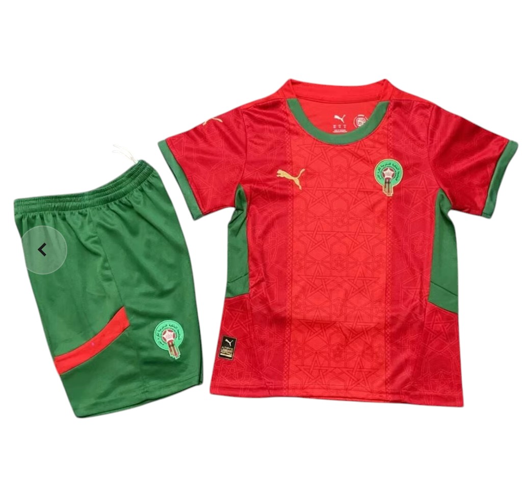 2025-2026 Maroc maillots enfants manches courtes