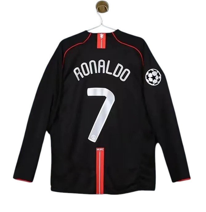 2007-2008 Manchester United maillot Ronaldo LDC manches courtes / manches longues