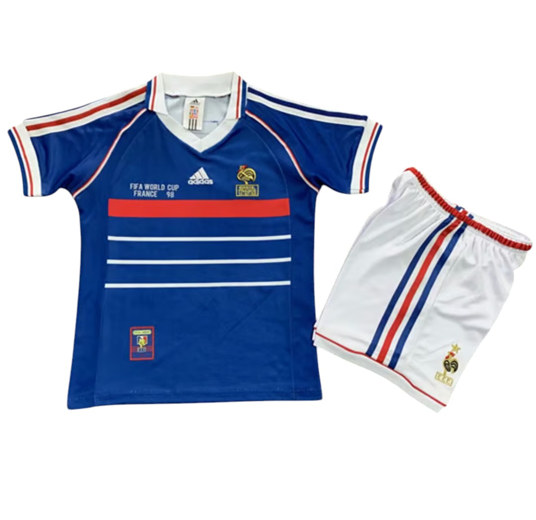1998 France maillots enfants manches courtes