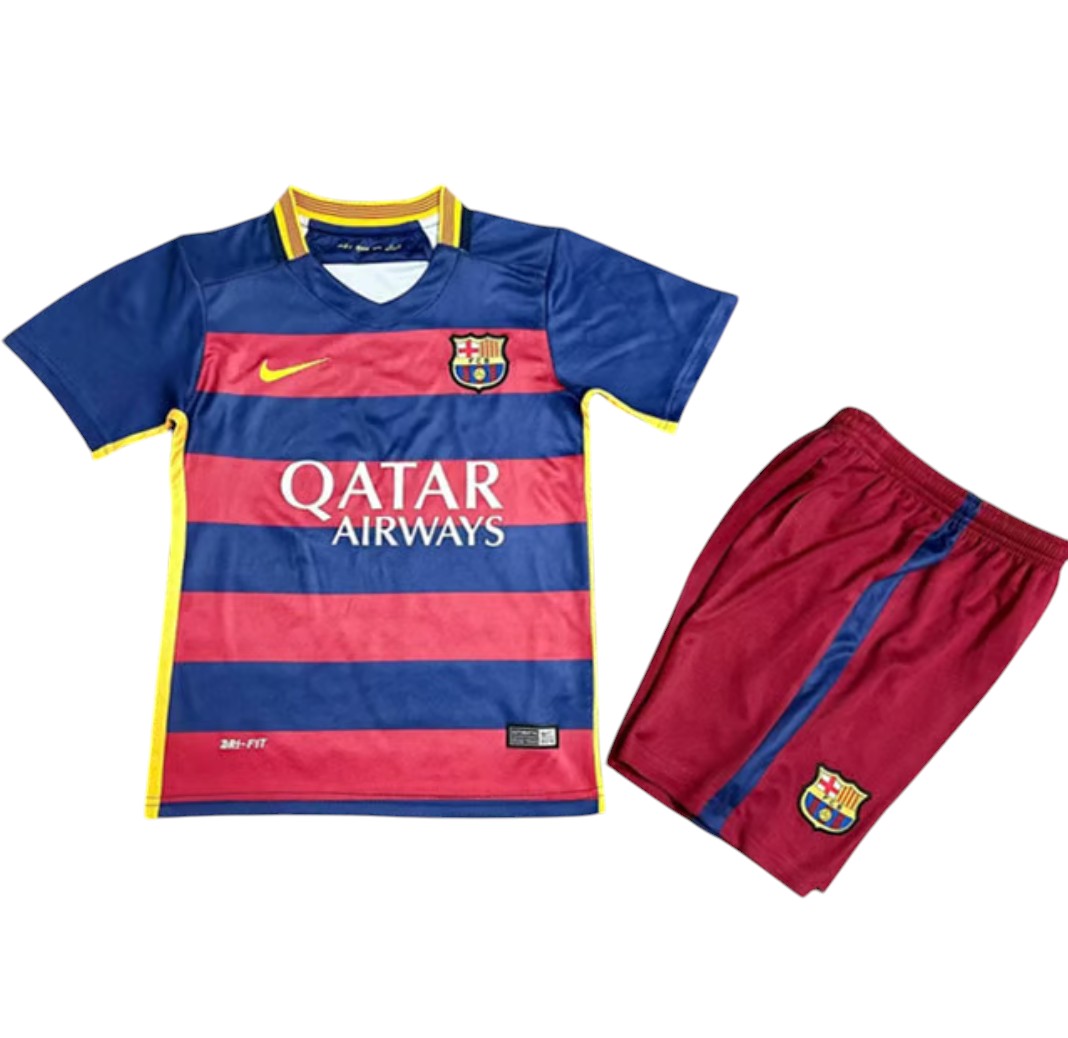 2015-2016 FC Barcelone maillots enfants manches courtes