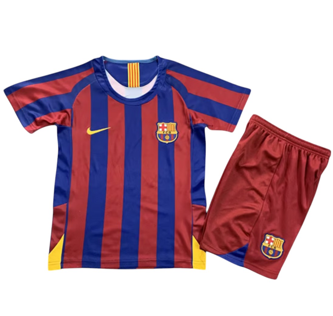 2005-2006 FC Barcelone maillots enfants manches courtes