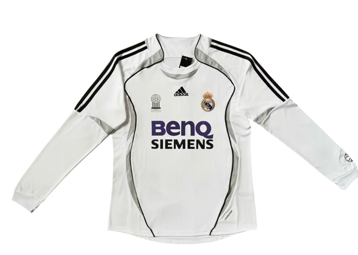 2006-2007 Real Madrid Maillot domicile manches longues