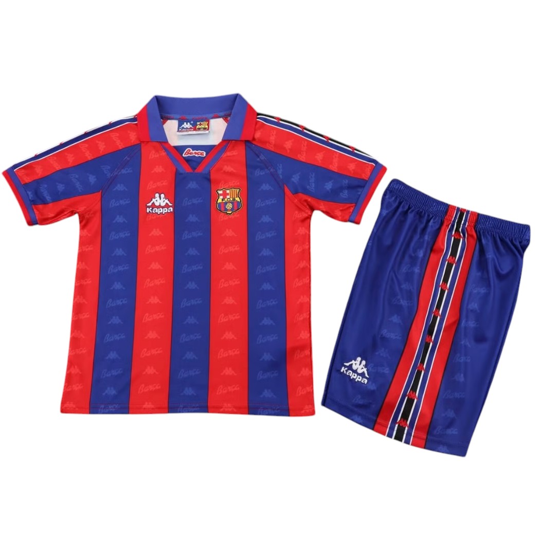1996-1997 FC Barcelone maillots enfants manches courtes