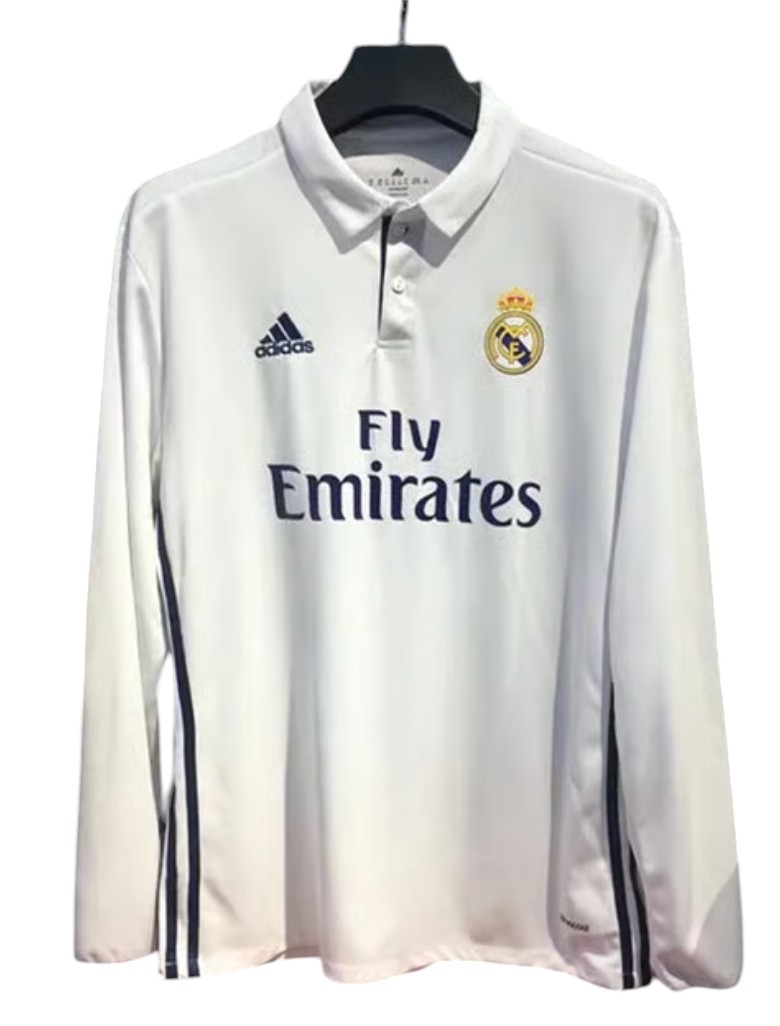 2016-2017 Real Madrid Maillot domicile manches longues