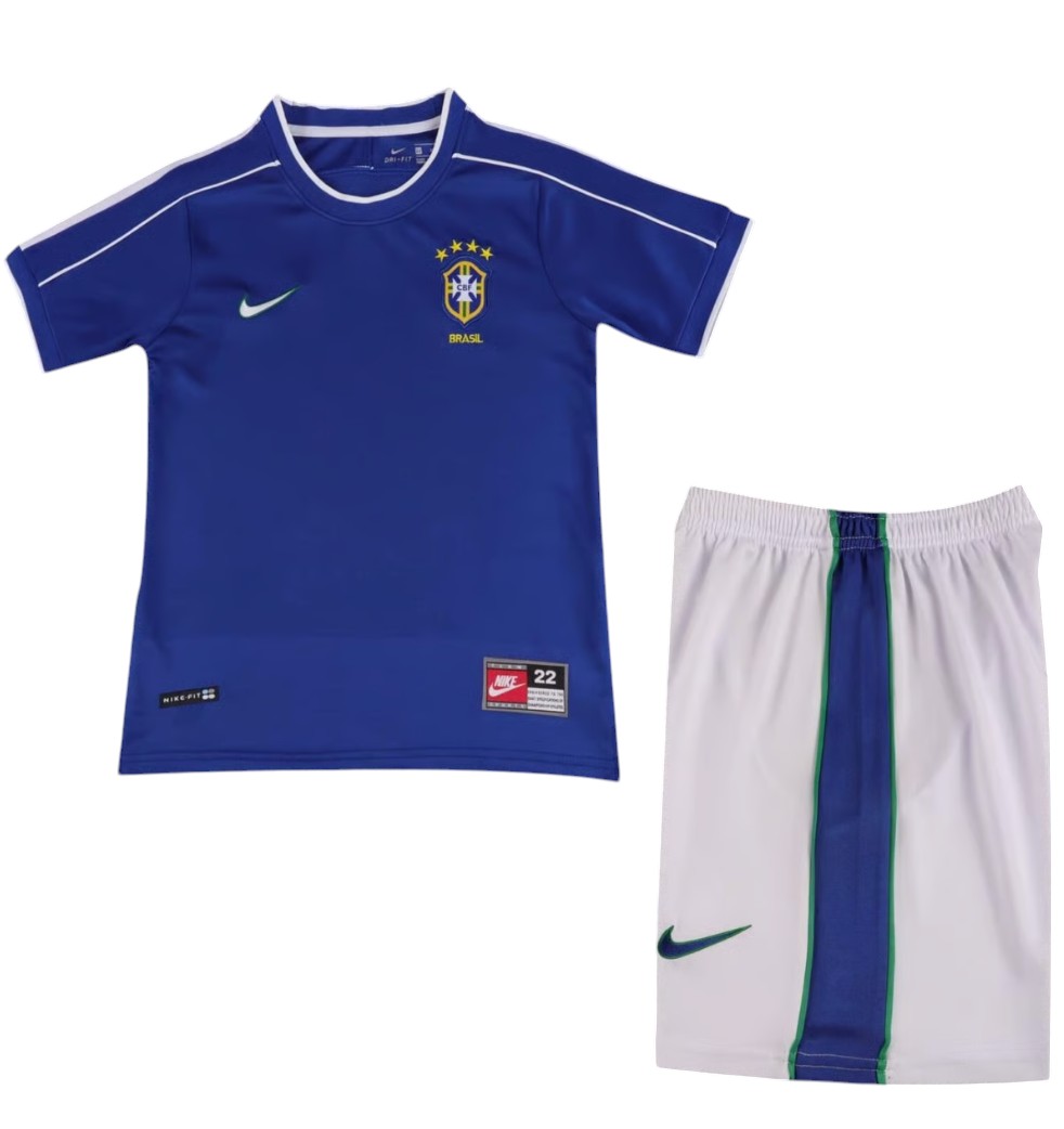 1998 Brésil maillots enfants manches courtes