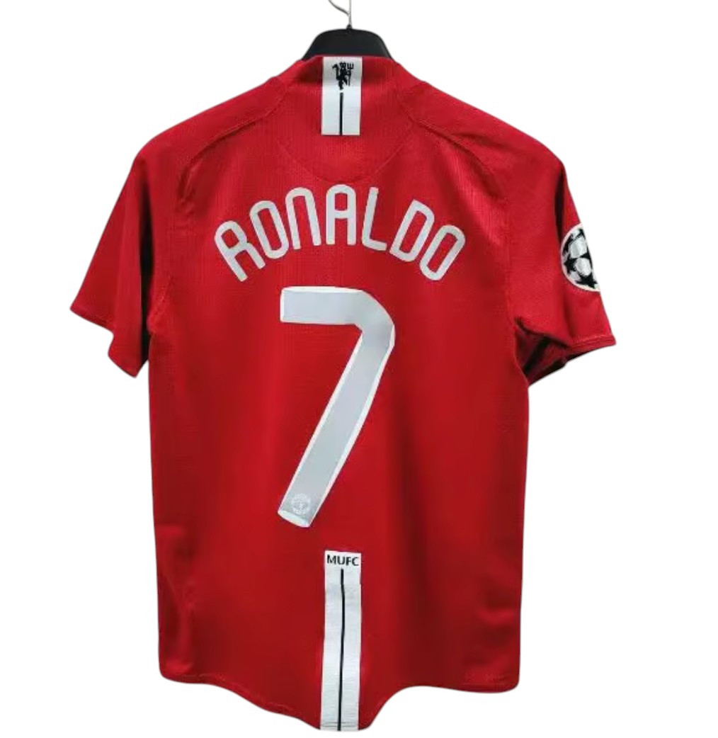 2007-2008 Manchester United maillot Ronaldo LDC manches courtes / manches longues