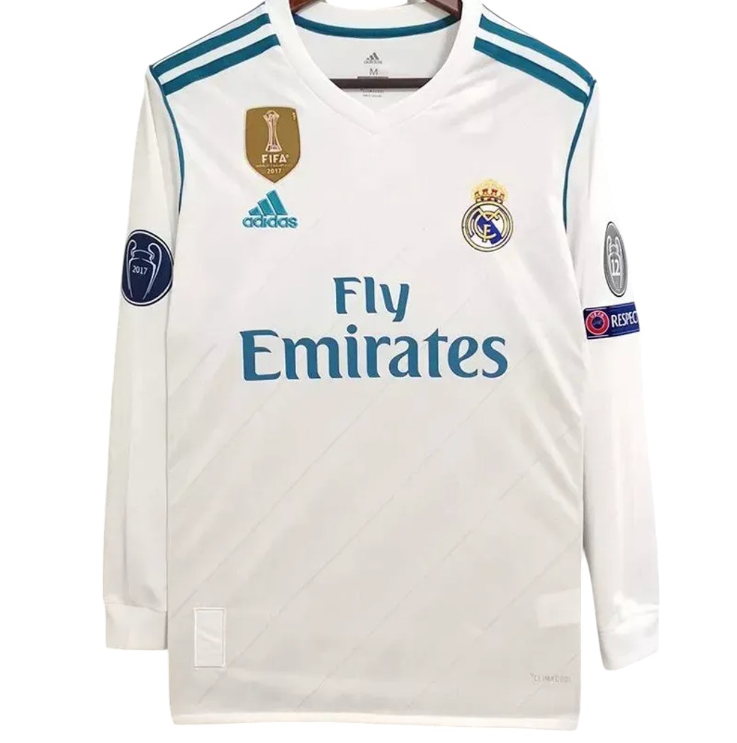 2017-2018 Real Madrid Maillot domicile manches longues