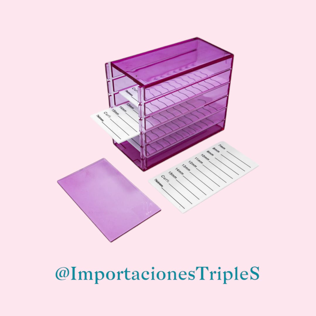 Caja organizadora de pestañas 