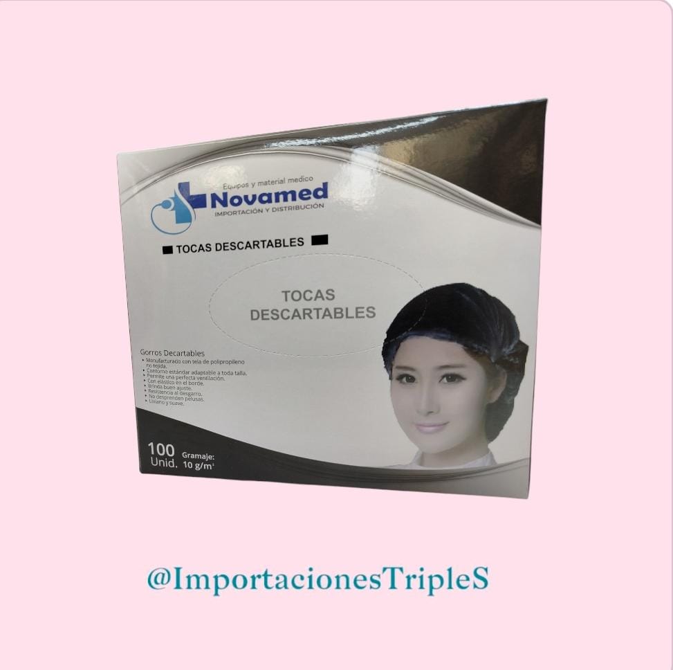 Tocas Descartables 10 gramos Negro Caja de 100 Unidades