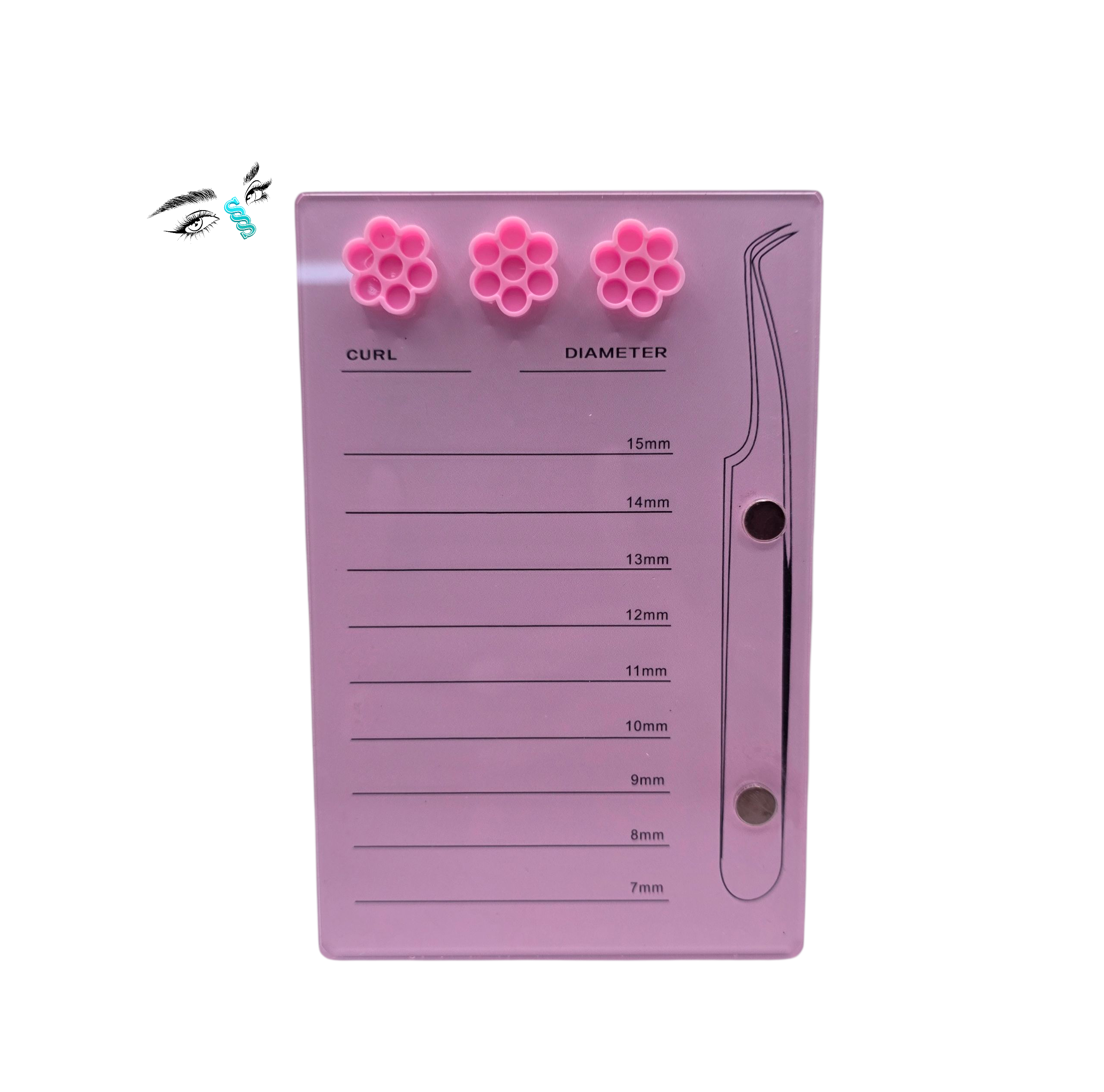 Paleta para extensiones de pestañas