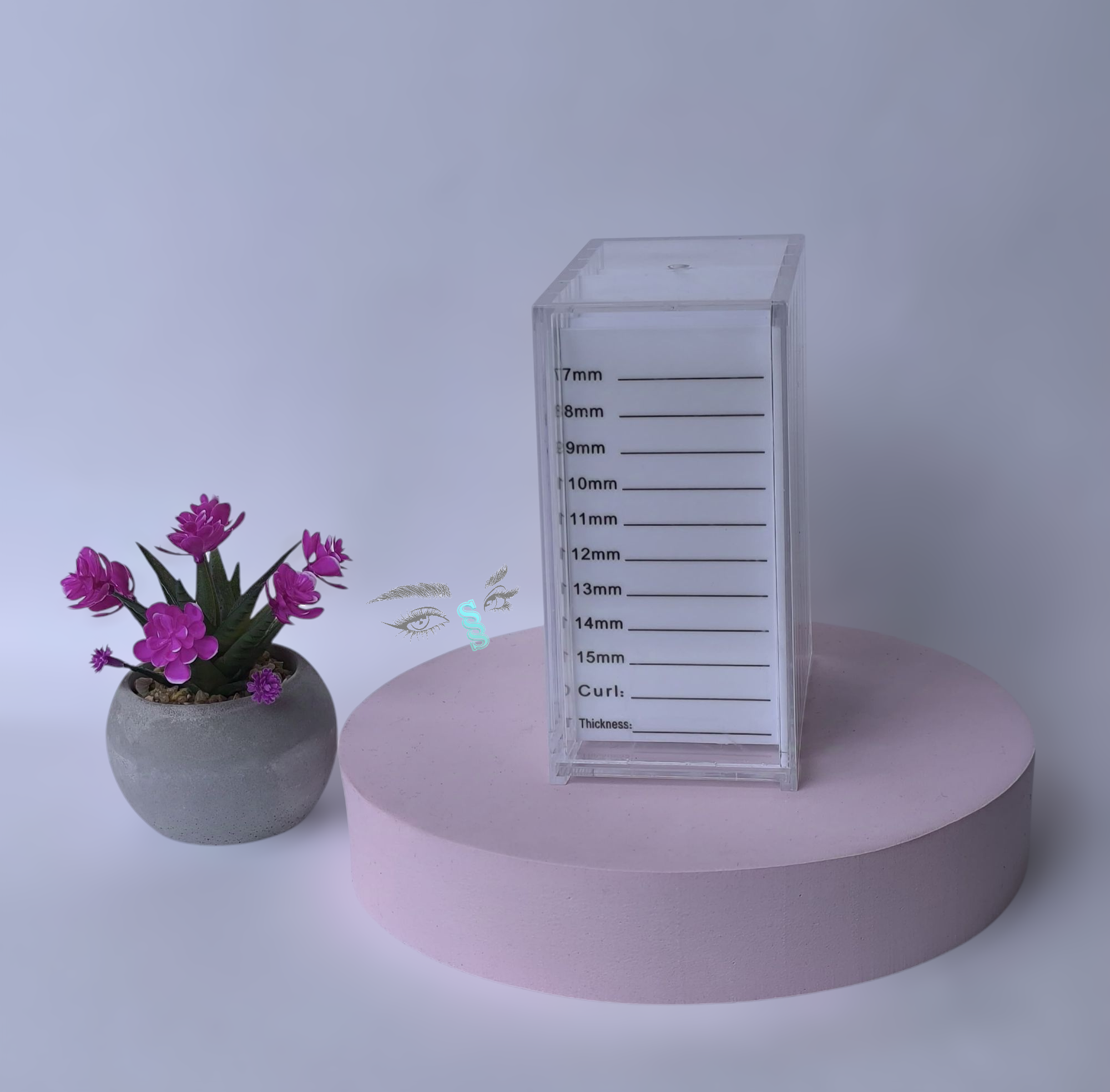 Caja organizadora de pestañas 