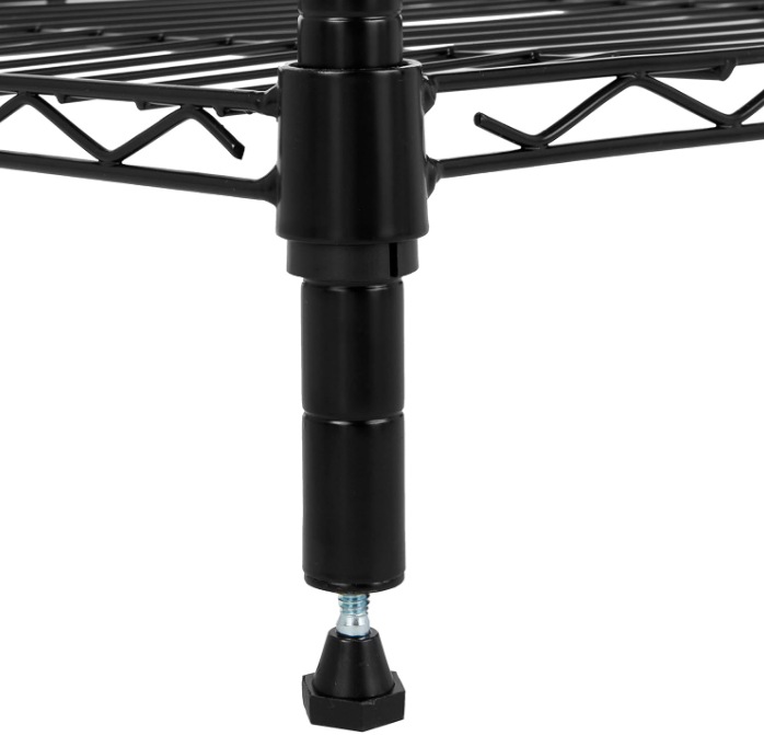 Basics 3-Shelf Adjustable, Heavy Duty Storage Shelving Unit (250 lbs Loading Capacity per Shelf), Steel Organizer Wire Rack, 23.2" L x 13.4" W x 30" H, Black