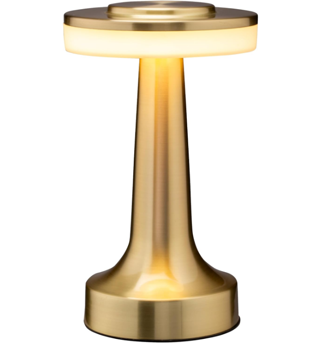 Portable LED Table Lamp with Touch Sensor, 3-Levels Brightness, Rechargeable Battery Up to 48 Hours Usage, Night Light for Kids Nursery, Nightstand Lamp, Bedside Lamp (Gold)
