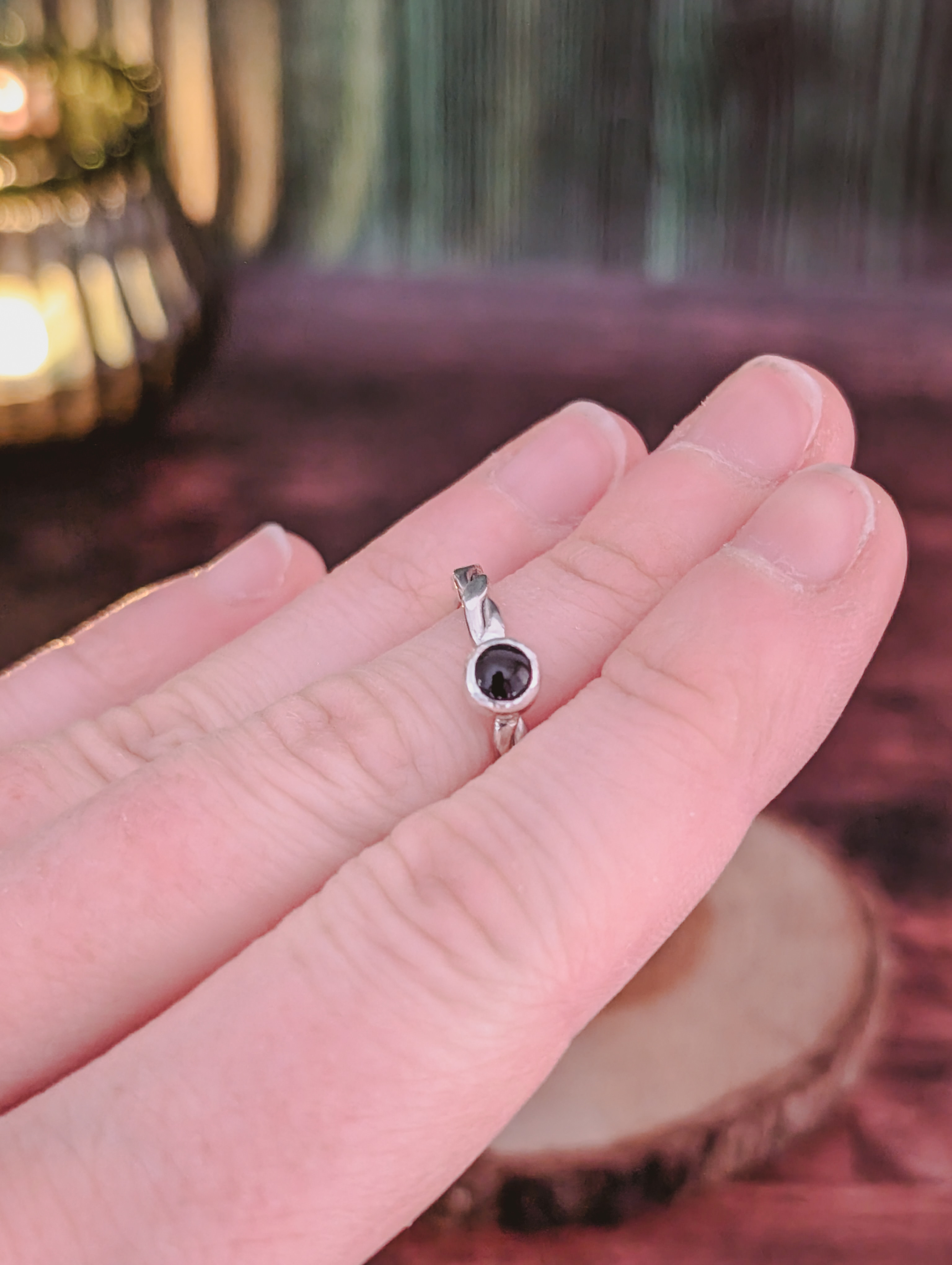 Bague Entrelacs de Front-Noir T56