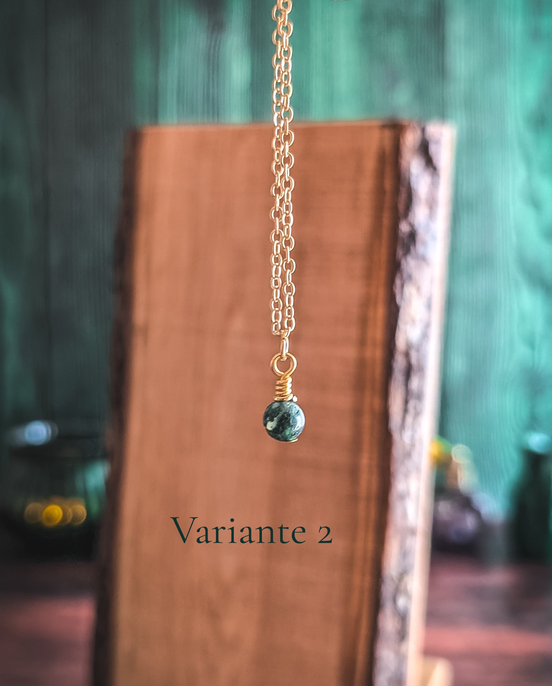 Collier Petites Lanternes - Agate Mousse