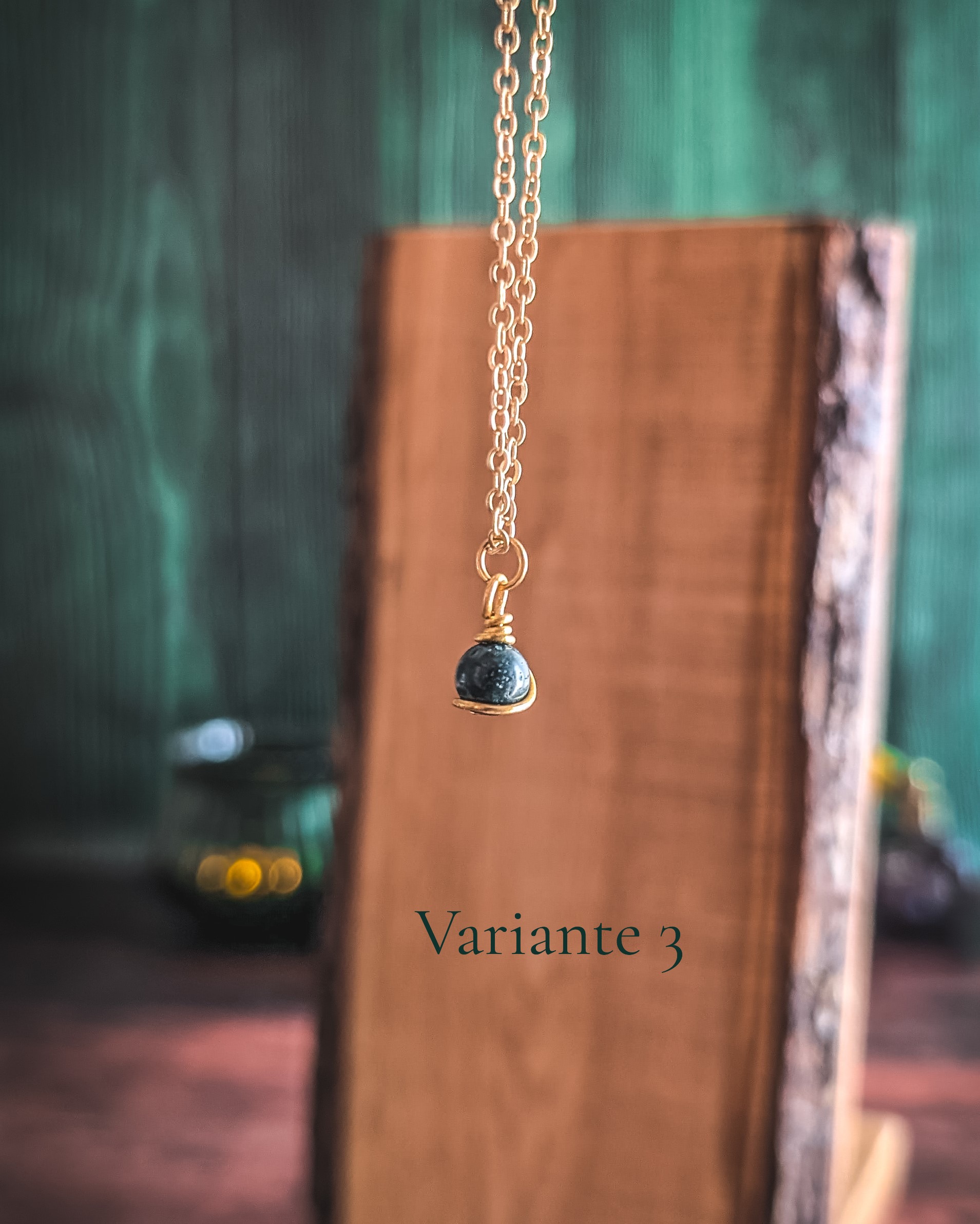 Collier Petites Lanternes - Agate Mousse