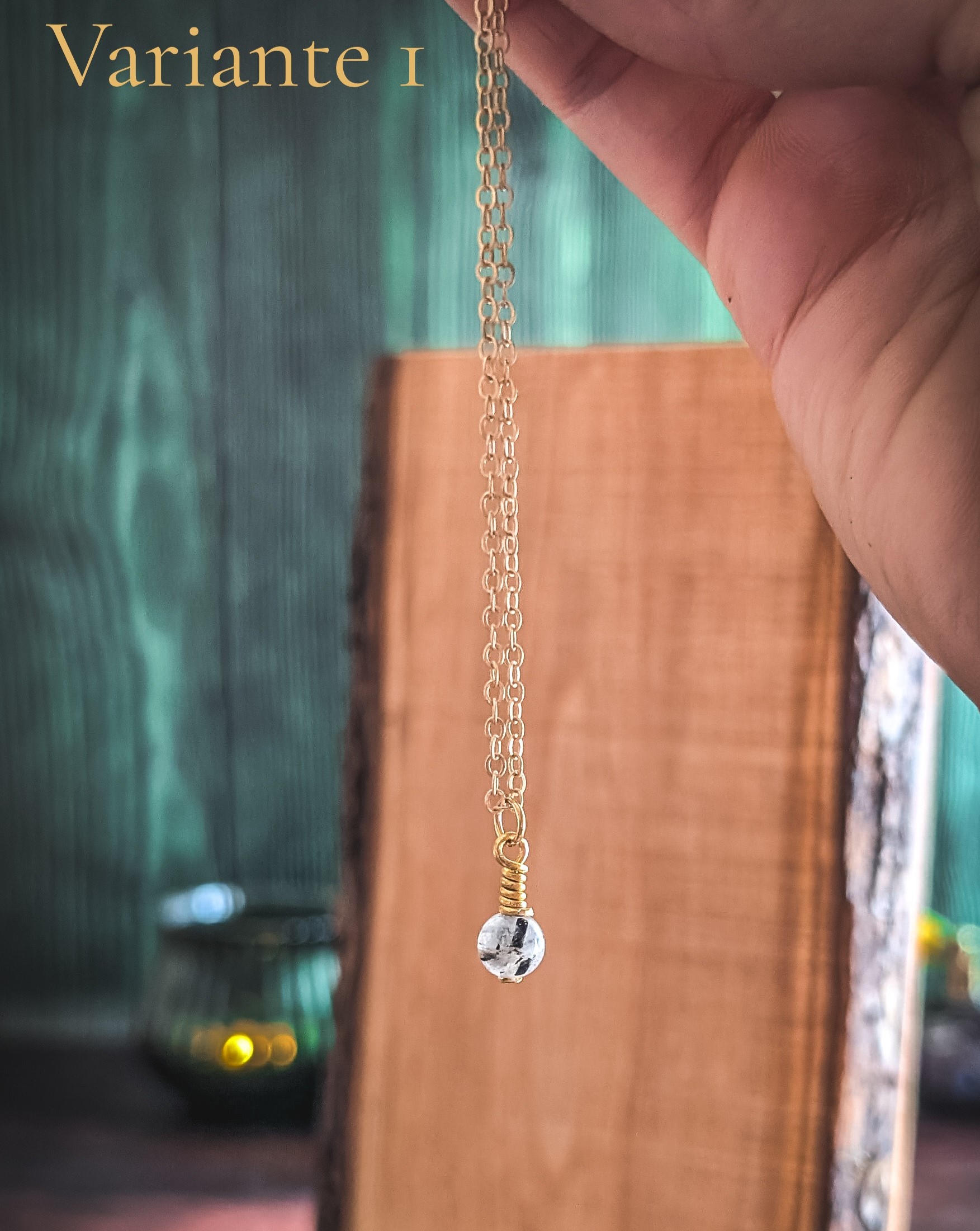 Collier Petites Lanternes - Quartz Tourmaline