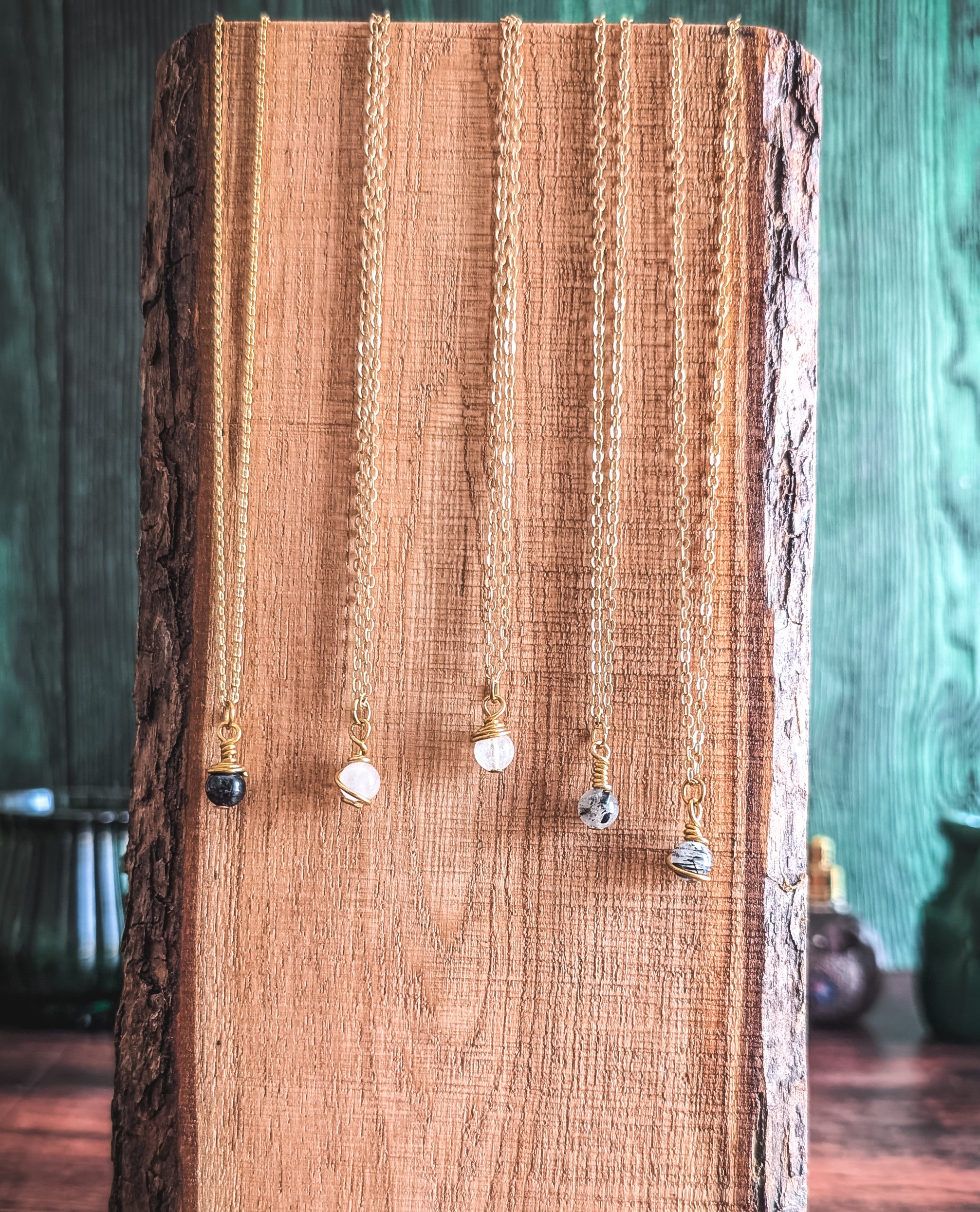 Collier Petites Lanternes - Quartz Tourmaline