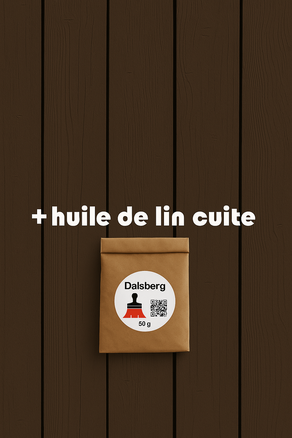Peinture suédoise naturelle à la farine - Chocolat - Bois