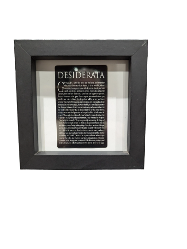 Black Framed Desiderata Poem