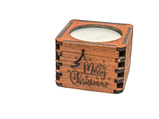 Wooden Christmas Candle Holder