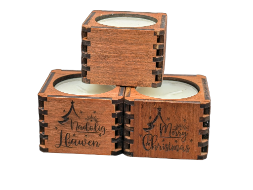 Wooden Christmas Candle Holder