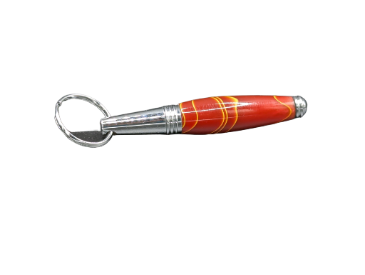 Elegant Red Ballpoint Pen Keyring