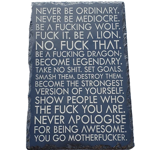 Custom Engraved Stone Plaque