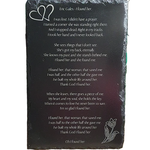 Custom Engraved Stone Plaque