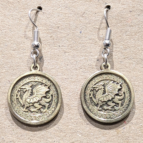 Welsh Dragon Earrings