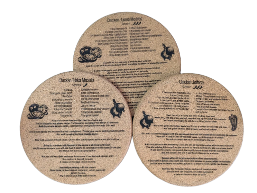 Cork Trivets with Recipes (Double Sided)