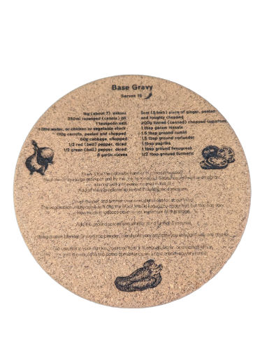 Cork Trivets with Recipes (Double Sided)