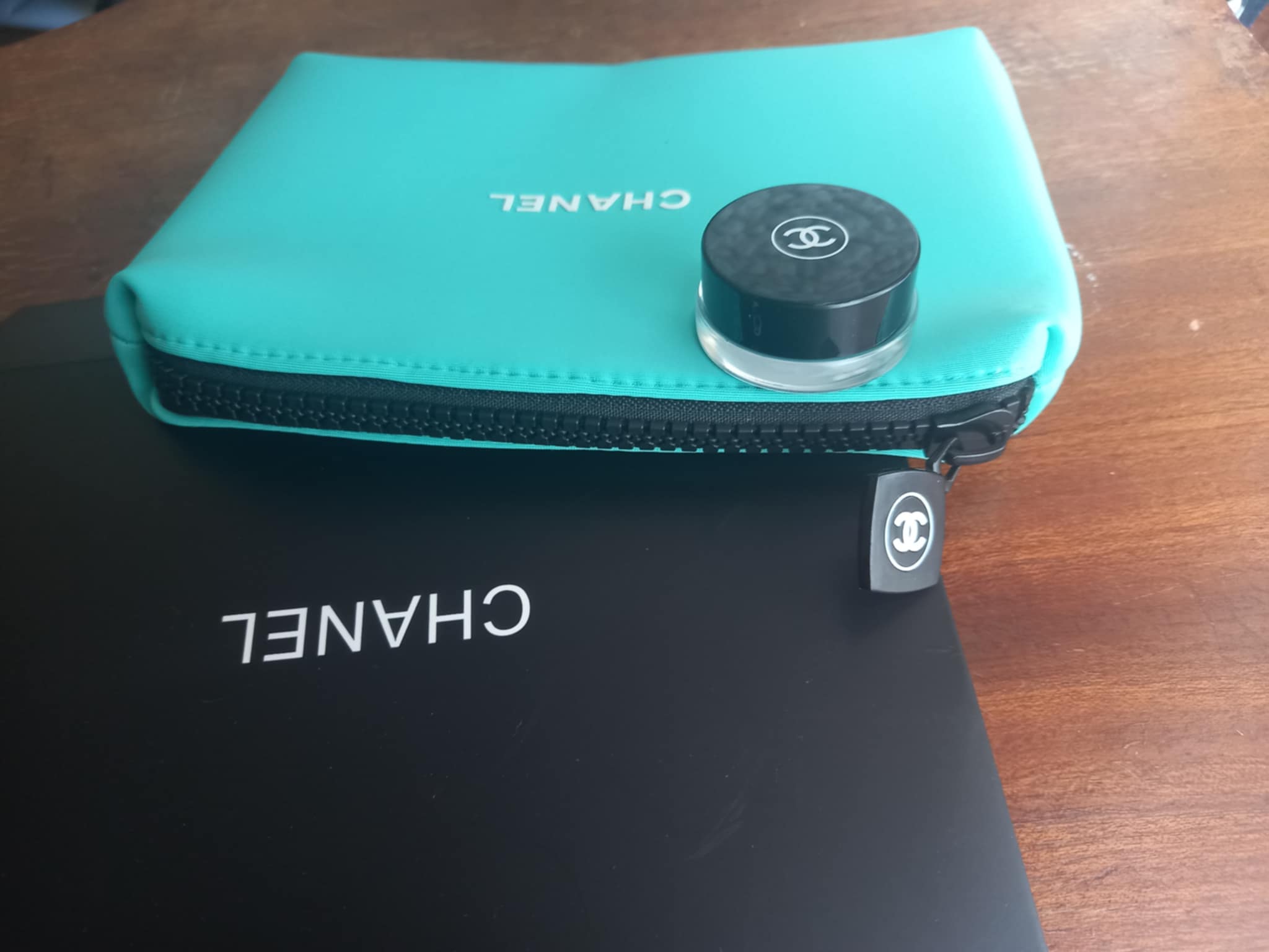 Tiffany Green Chanel Makeup Pouch