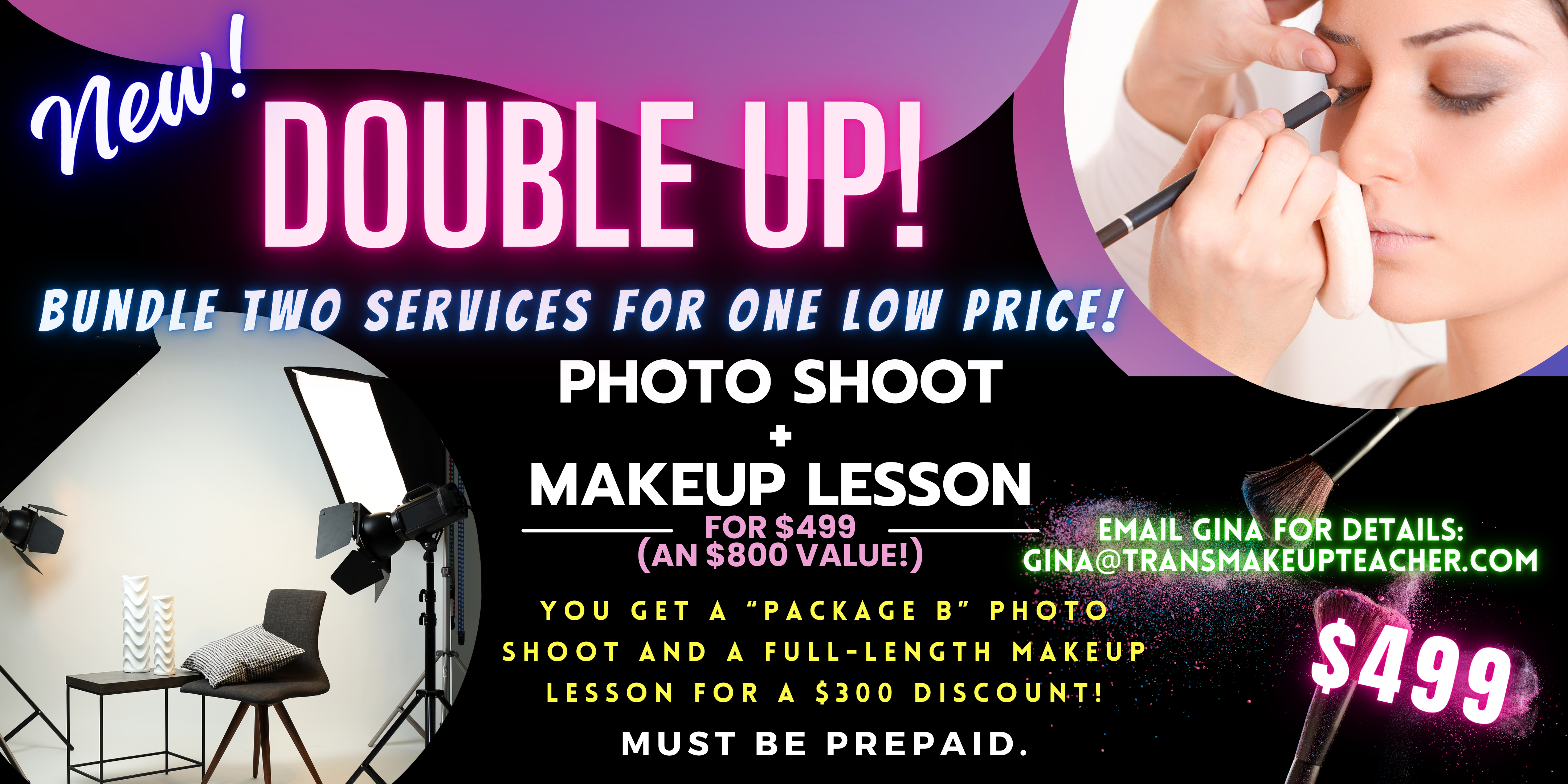 Double Up: Makeup Lesson + Photo Shoot