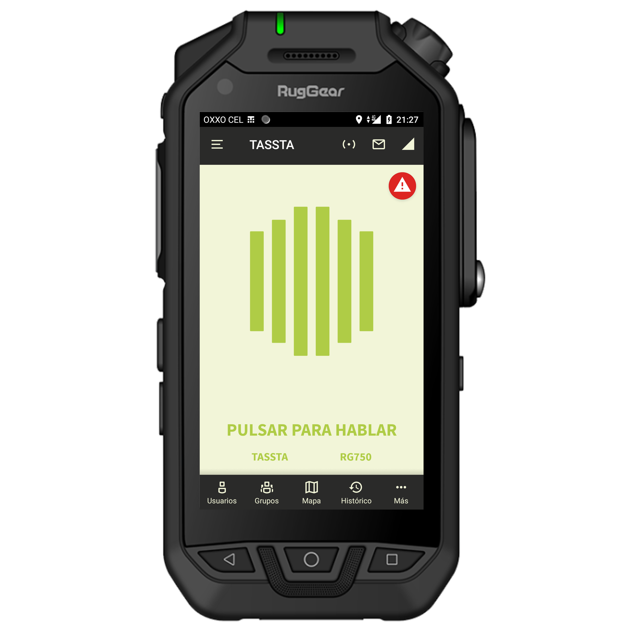 MCI Radio PoC portátil RG750