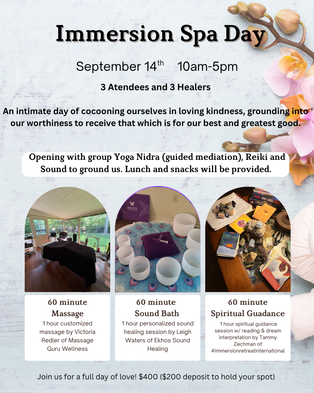 9/14 Spa Day Deposit 