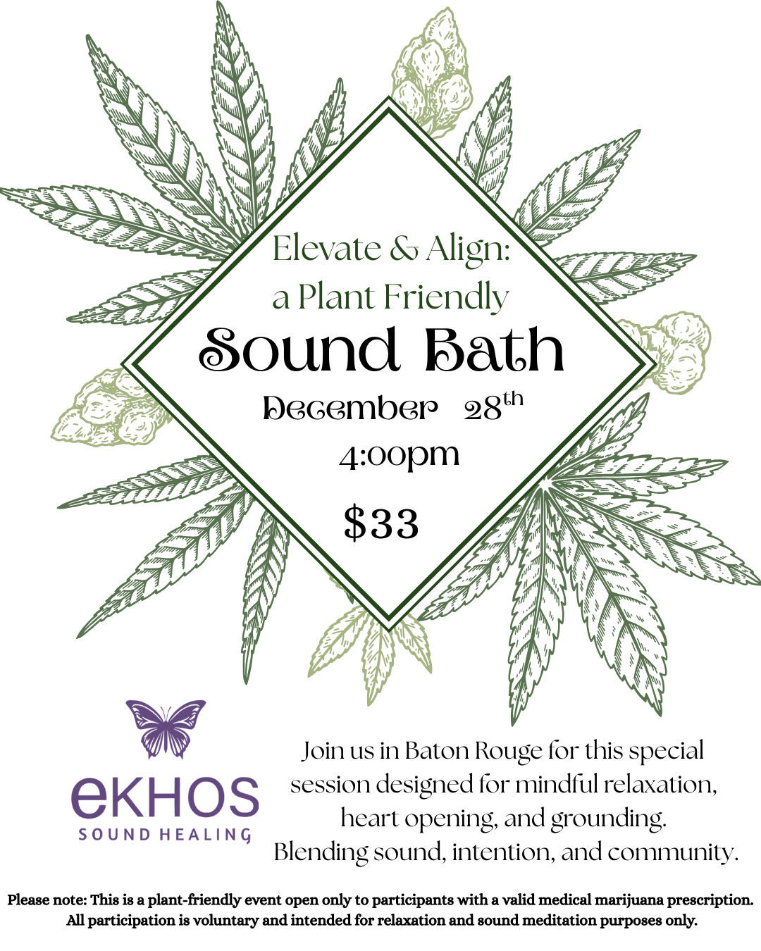 Plant Friendly Sound Bath 12/28