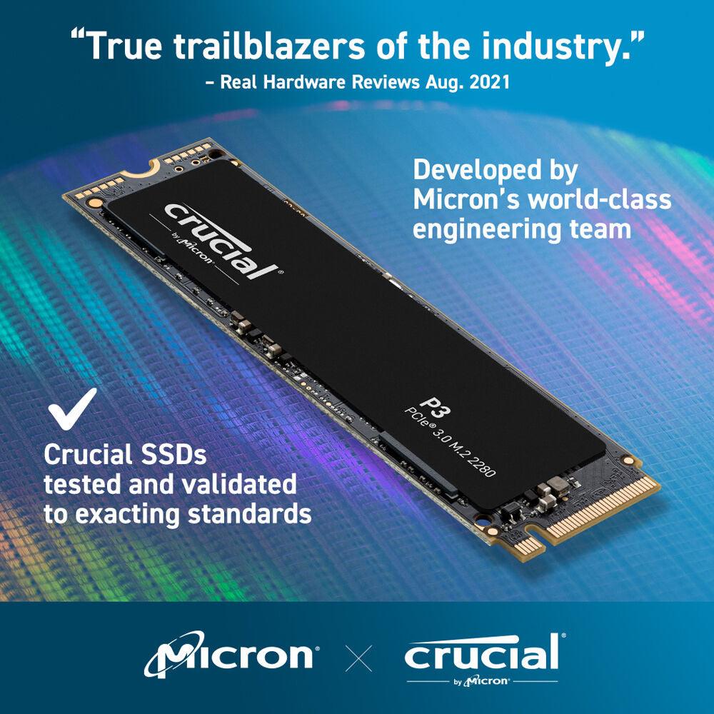 Crucial P3 1TB M.2 PCIe Gen3 NVMe Internal SSD 