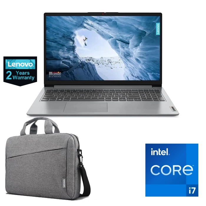 Lenovo IdeaPad 1 15IAU7 - Intel Core i7-1255U - 8GB - 512GB SSD - Intel Iris Xe Graphics - 15.6"FHD - Win11 - LENOVO BAG - 2Y WARRANTY 