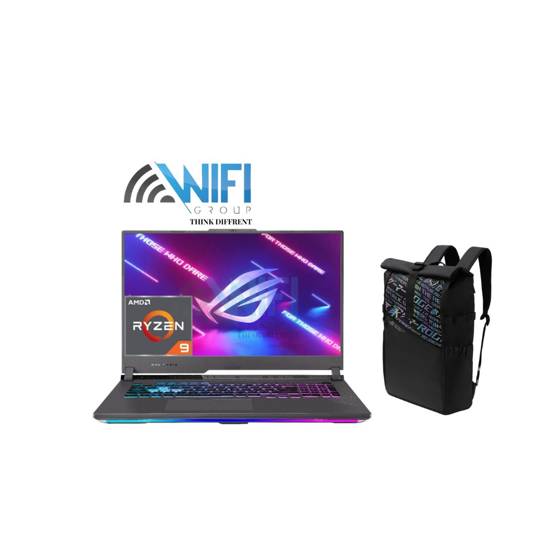 Asus ROG Strix G17 G713PV-HX019W AMD Ryzen9-7845HX, 16GB Ram DDR5-4800, 1TB NVMe, VGA Nvidia 8G RTX4060,17.3-inch FHD 144Hz, Win11- Eclipse Grey+ ROG Backpack