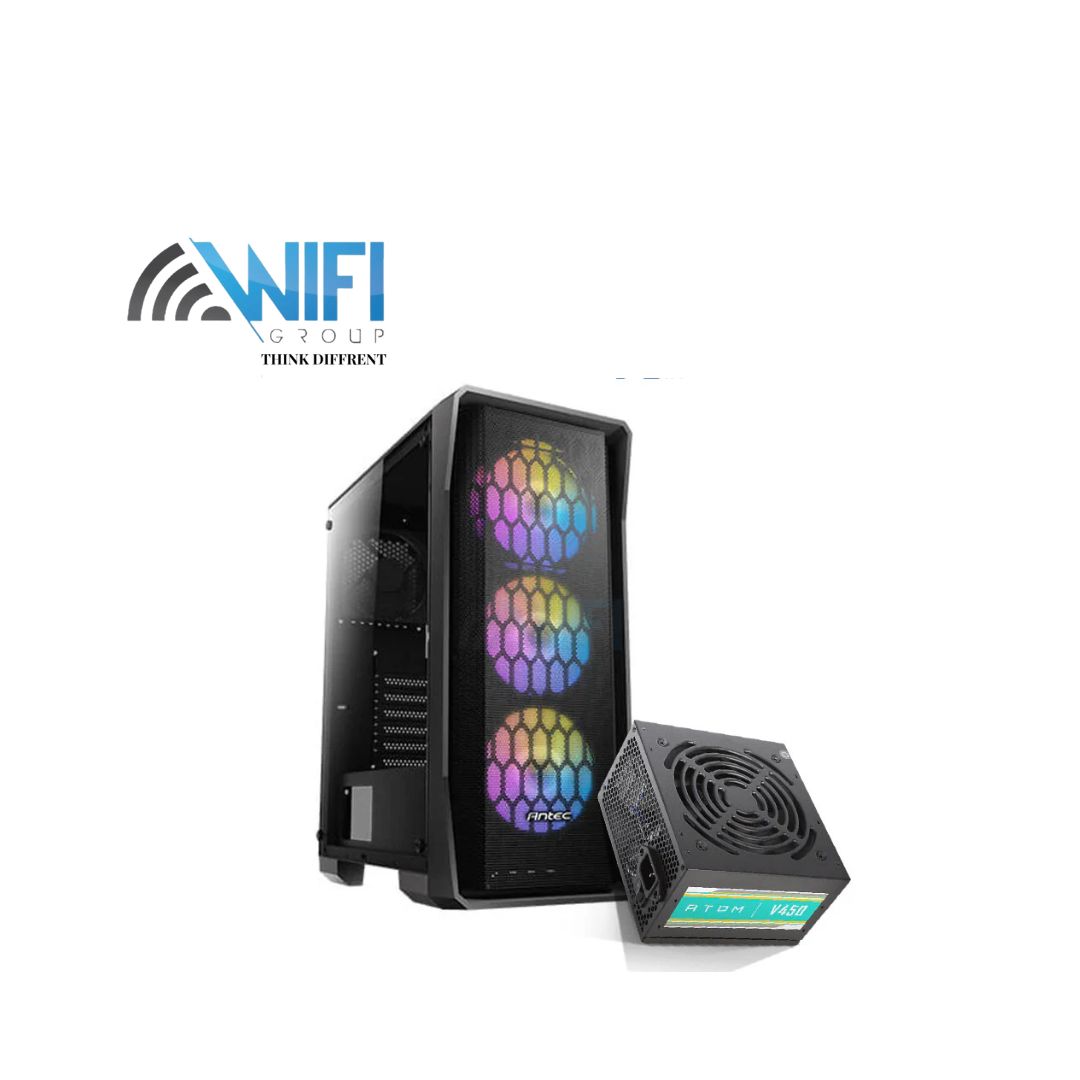 ANTEC NX360 Mid-Tower ATX Gaming Case + PSU Antec Atom V450