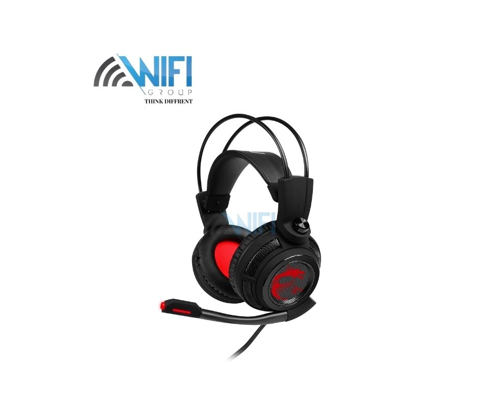 MSI DS502 Gaming Headset, Wired headset,7.1 Virtual,USB, Black/Red