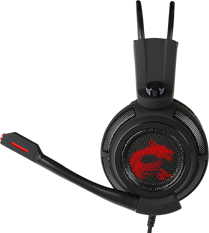 MSI DS502 Gaming Headset, Wired headset,7.1 Virtual,USB, Black/Red