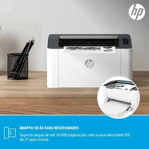  HP 107w Laser Printer, White - 4ZB78A