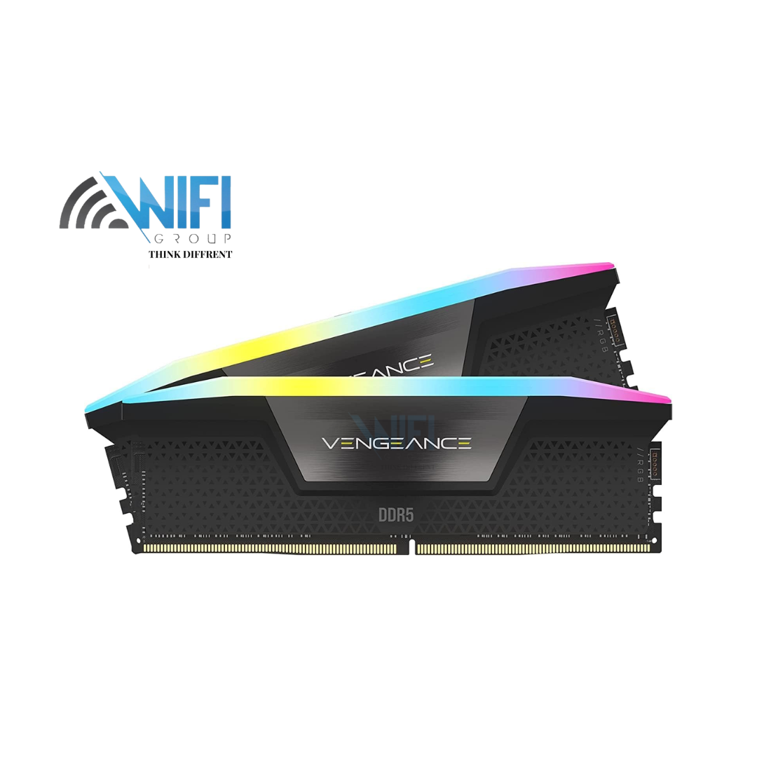 CORSAIR VENGEANCE RGB DDR5 RAM 32GB (2x16GB) 6400MHz CL32 Intel XMP iCUE Compatible Computer Memory - Black (CMH32GX5M2B6400C32