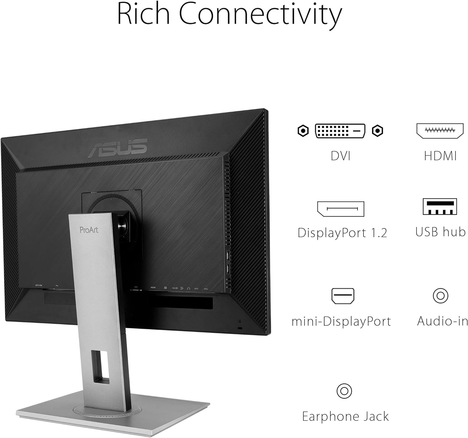 ASUS ProArt Display PA278QV 27 INCHWQHD 75Hz (2560 x 1440) Monitor, IPS, 5MS, DisplayPort HDMI DVI-D Mini DP