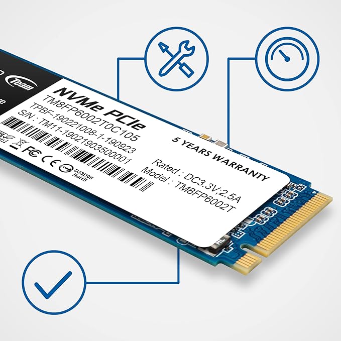 TEAMGROUP MP33 512GB 3D NAND NVMe PCIe M.2 SSD - TM8FP6512G0C101