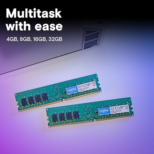 Crucial RAM,16GB  DDR4, 3200MHz, UDIMM